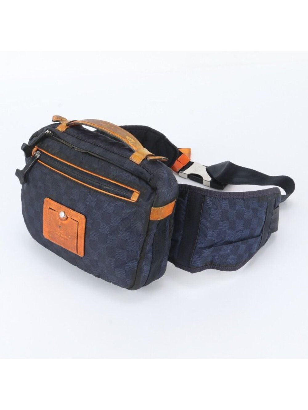 Louis Vuitton Damier Challenge Bum Bag Leather 2-Way Crossbody Waist Pouch